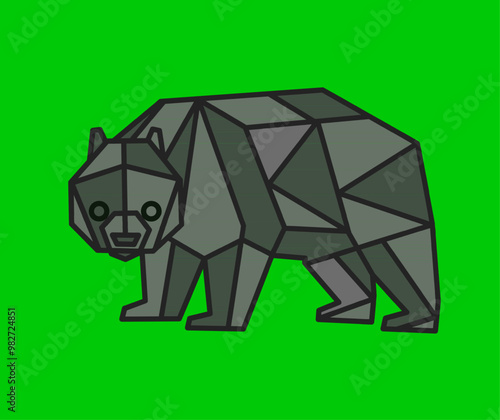 Panda. Panda Vector. Panda Geometry Design