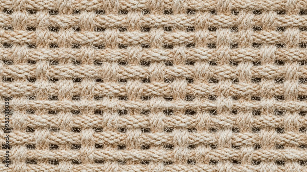 Natural woven texture of beige fibers creates a soothing surface in a cozy indoor space Natural woven texture of beige fibers creates a soothing surface in a cozy indoor space