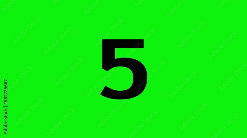 Simple countdown white number animation template. Countdown timer for 10 to 0 seconds for video overlay with black and green screen background. Simply and modern style Simple countdown white number animation template. Countdown timer for 10 to 0 seconds for video overlay with black and green screen background. Simply and modern style