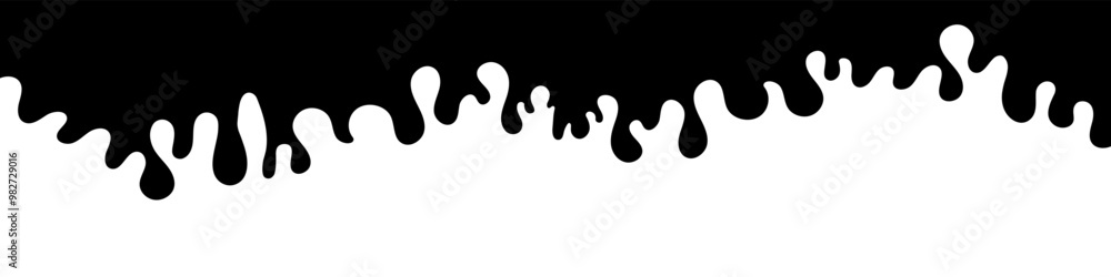Drip of oil, sauce or paint isolated on white background. Black slime drips over a white background. Drip of oil, sauce or paint isolated on white background. Black slime drips over a white background.