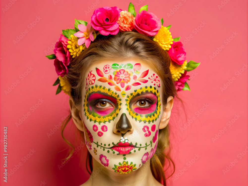 portrait of a woman with carnival mask portrait of a woman with carnival mask