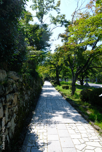 初夏の坂本の街の風景