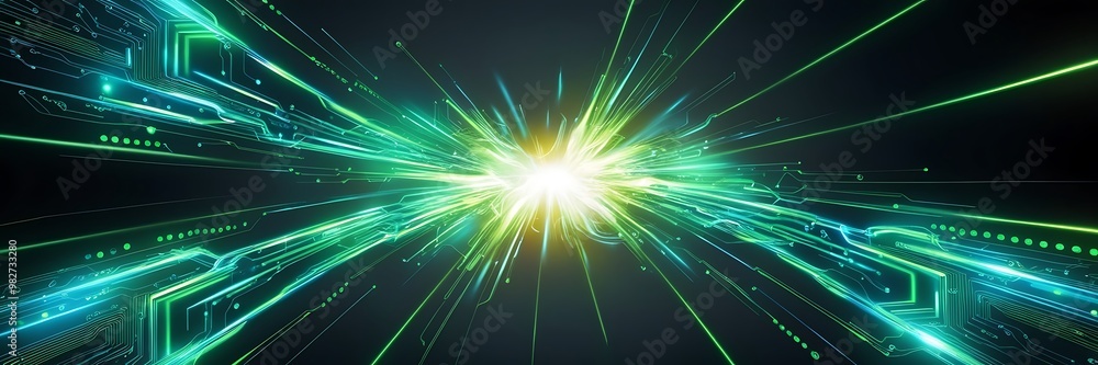 Fototapeta premium Modern hi-tech, science, futuristic technology concept. Abstract digital high tech city design for banner background