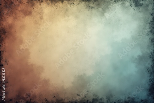 Abstract Brown, Beige, and Blue Grunge Background