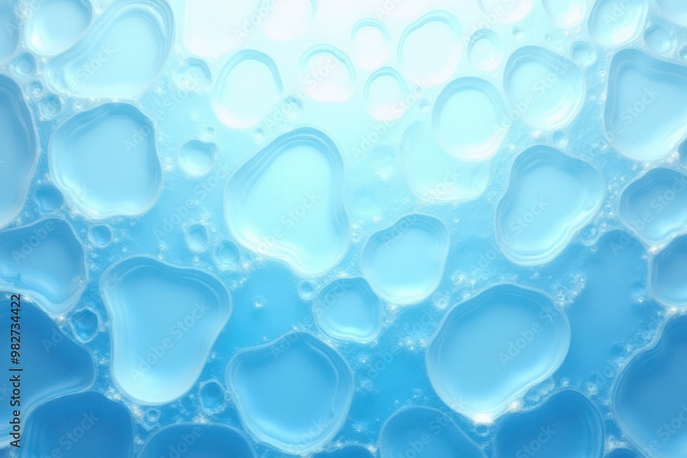 Abstract Blue Pattern of Bubbles and Ridges Abstract Blue Pattern of Bubbles and Ridges