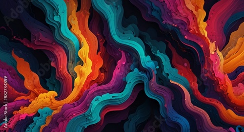 abstract colorful background with water