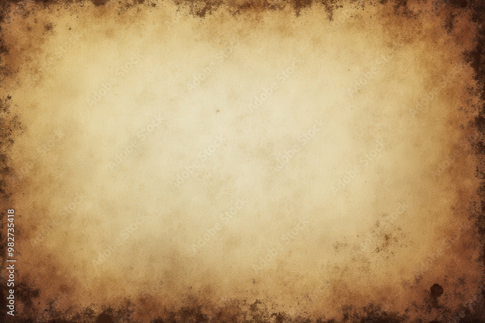 Fototapeta premium Vintage Paper Texture with Dark Brown Edges