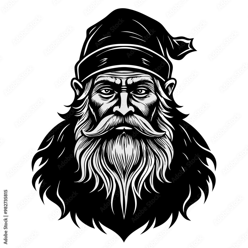 Obraz premium Santa SVG Santa Face Svg Vintage santa Svg Santa Claus svg Christmas Svg Holiday Svg Santa Silhouette Instabt Download