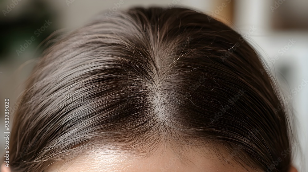 Before-and-after photos showing a patient's progress with hair growth supplements, highlighting the significant improvement in hair density and volume