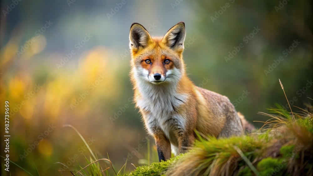 Fox in its natural habitat, wildlife, animal, nature, outdoors, forest, cute, fluffy, fur, mammal, predator Fox in its natural habitat, wildlife, animal, nature, outdoors, forest, cute, fluffy, fur, mammal, predator