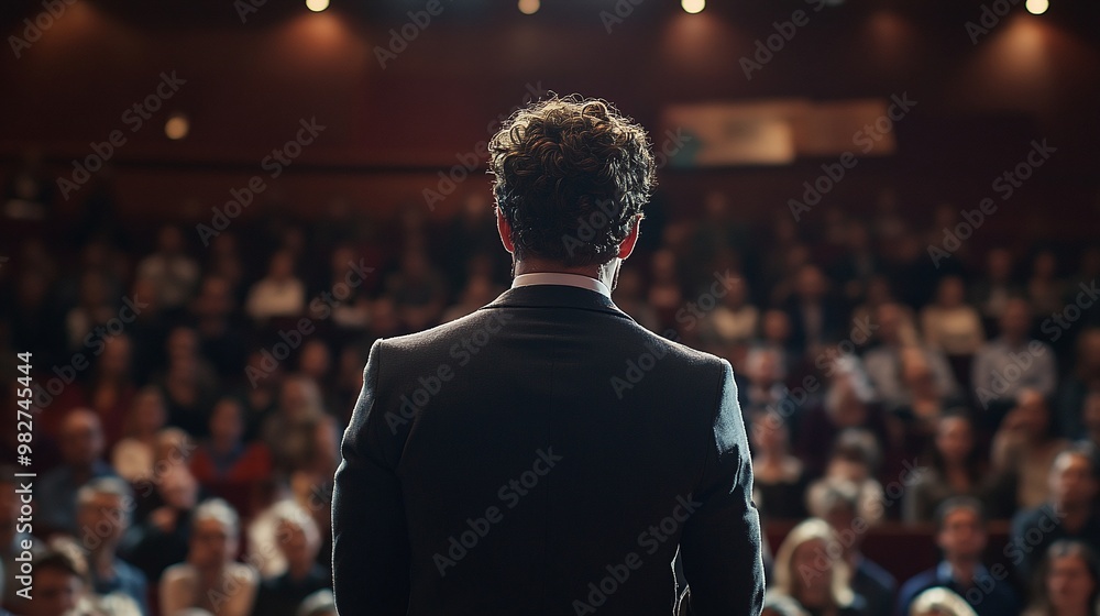 educational event featuring a man speaking in front of a crowd sharing knowledge and promoting learning in a public discussion setting educational event featuring a man speaking in front of a crowd sharing knowledge and promoting learning in a public discussion setting