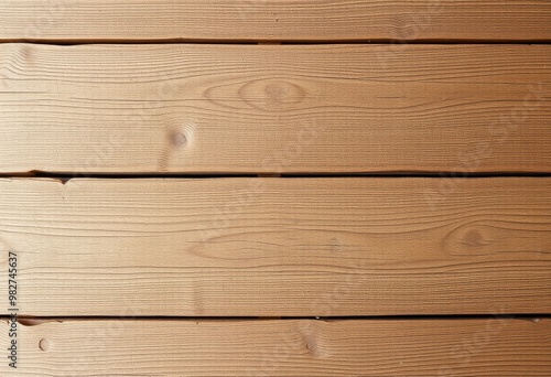 Close-up of Three Horizontal Light Brown Wooden Planks photo