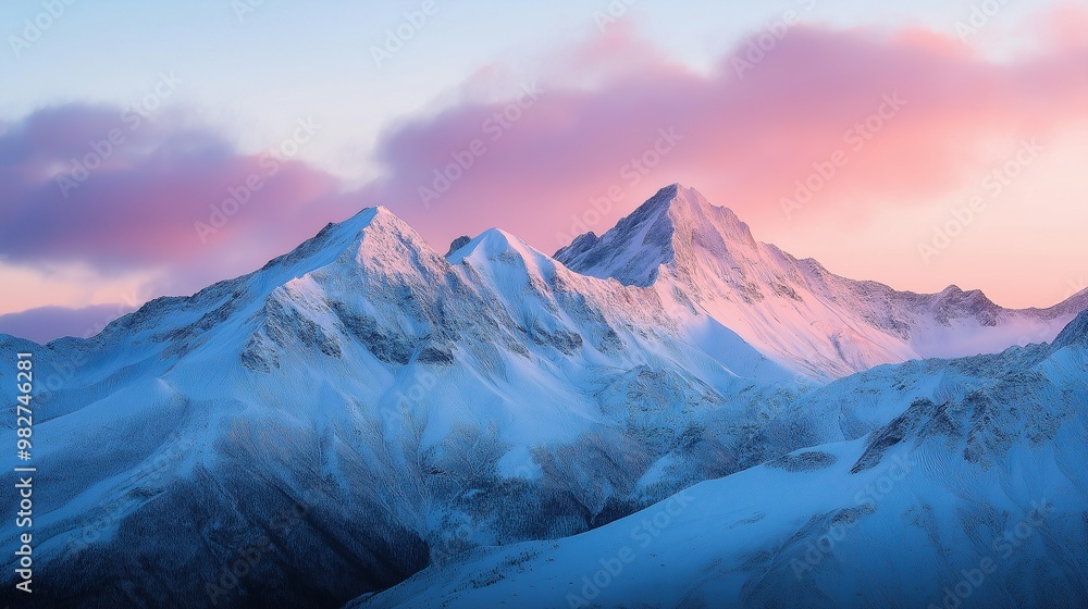 snowy mountain range snowy mountain range
