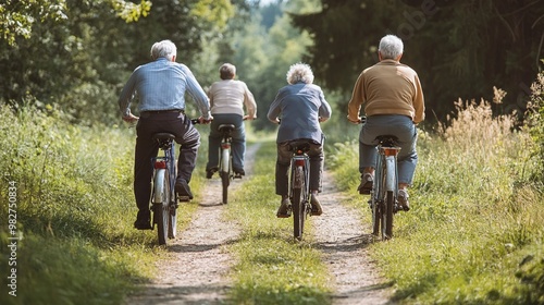 elderly biking for health and fitness, showing how seniors stay active and maintain mobility through cycling and outdoor exercise