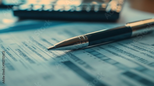 A detailed financial report with various accounting terms highlighted