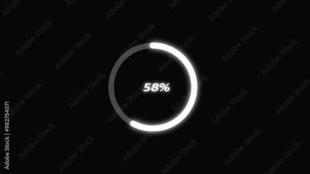 Circle Loading Bar Animation -4k video.