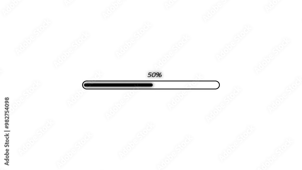 Loading Progress Animation on Black Background. Loading Progress Animation on Black Background.