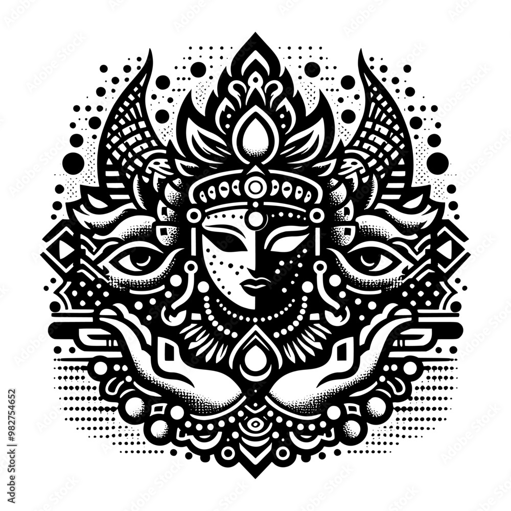 Obraz premium vintage antique black and white design