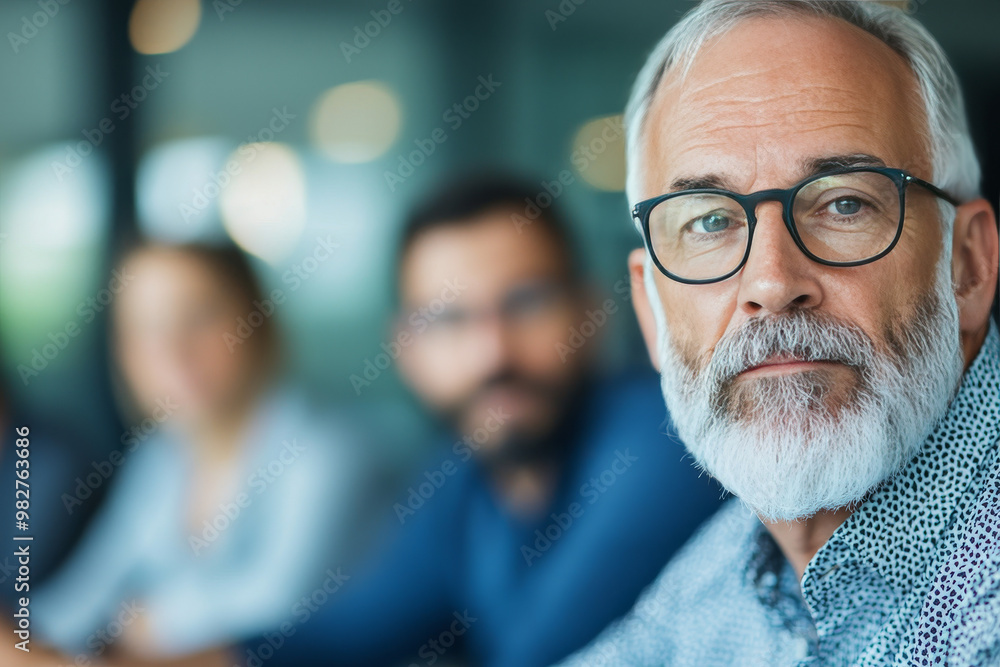 Senior businessman looking at the camera with a serious expression. Senior businessman looking at the camera with a serious expression.