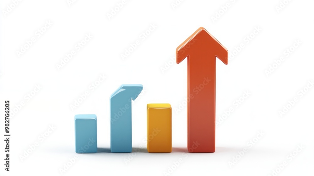 A stylized graph with three bars and an upward arrow, symbolizing growth or progress. A stylized graph with three bars and an upward arrow, symbolizing growth or progress.