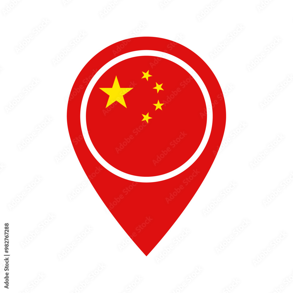 China flag location icon China flag location icon