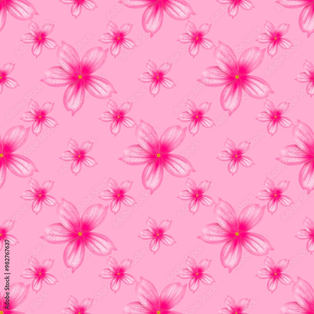 seamless pattern with pink flowers seamless pattern with pink flowers