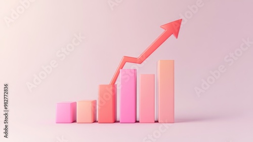 Free Download A graphic representation of growth with rising bars and an upward arrow. - GFXLoad