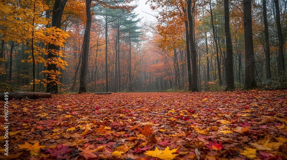 a peaceful autumn scene with vibrant leaves covering the forest floor during the equinox, showcasing the seasonal beauty of fall foliage in nature a peaceful autumn scene with vibrant leaves covering the forest floor during the equinox, showcasing the seasonal beauty of fall foliage in nature