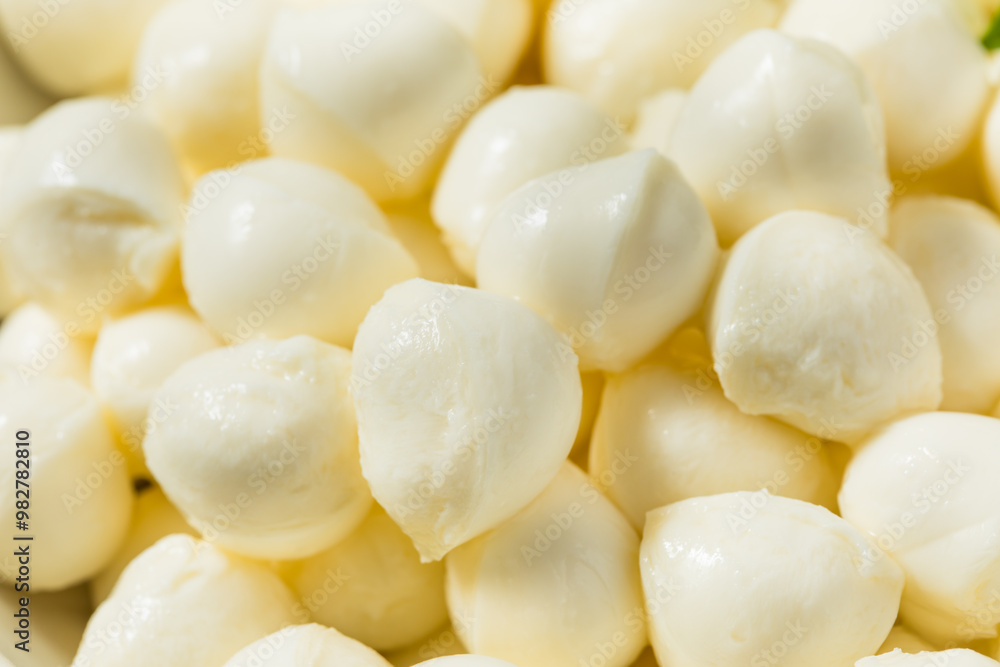 Organic White Mozzarella Pearls Cheese Organic White Mozzarella Pearls Cheese