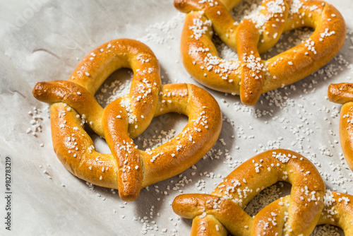 Homemade Bavarian Soft Pretzels with Salt