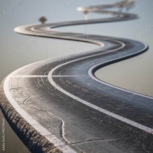 Surreal Twisting Road