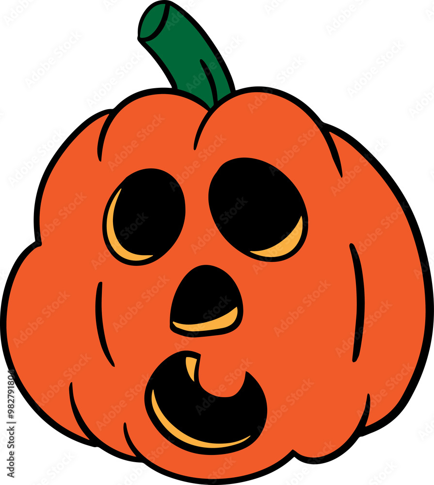Fototapeta premium The jack o lantern classic cartoon style for halloween concept .