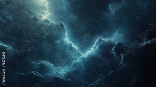 Wallpaper Mural A dark, cosmic space  Torontodigital.ca