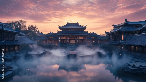 A beautiful building with traditional Chinese architecture