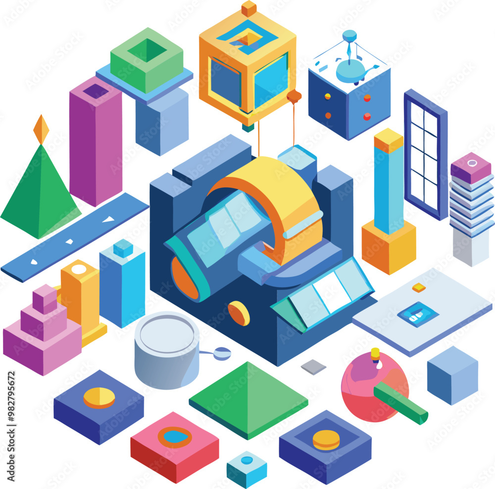 Obraz premium 3D Isometric Illustrations - Modern and Stylish Design Assets