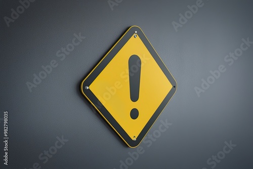 Free Download 3D Warning Sign with Exclamation Mark in Yellow for Safety and Attention - GFXLoad