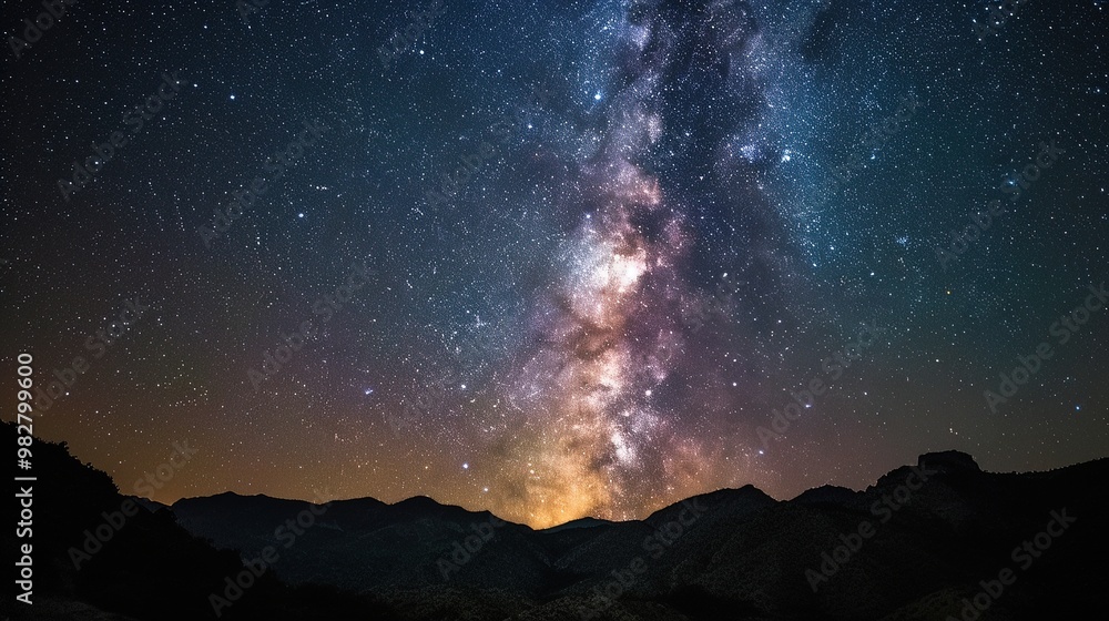 Milky way seen from Earth 
