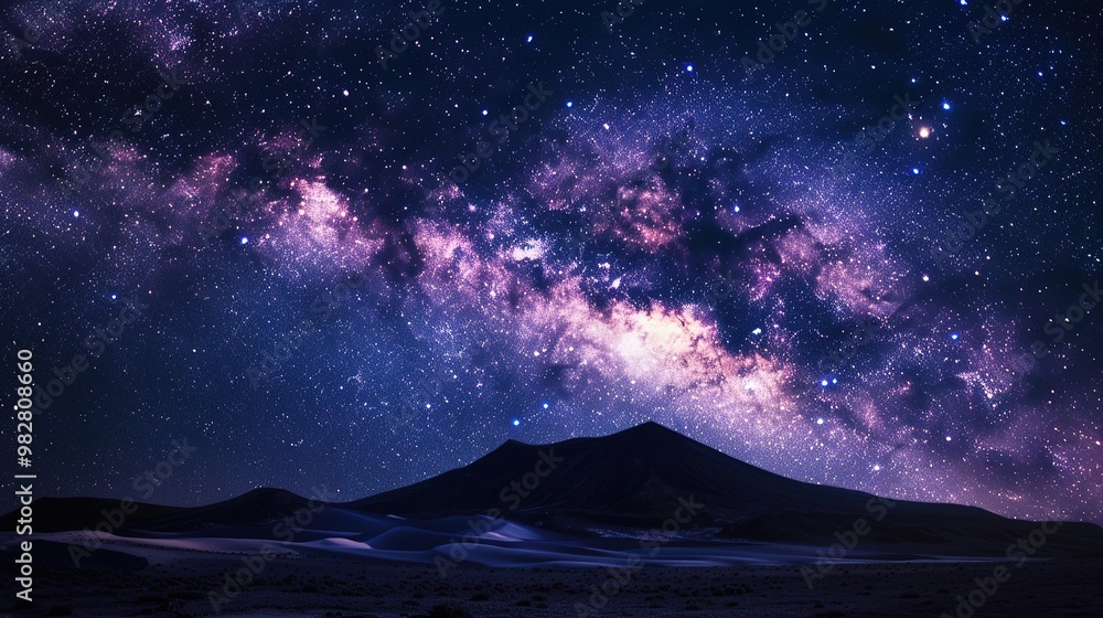 Naklejka premium night in the mountains