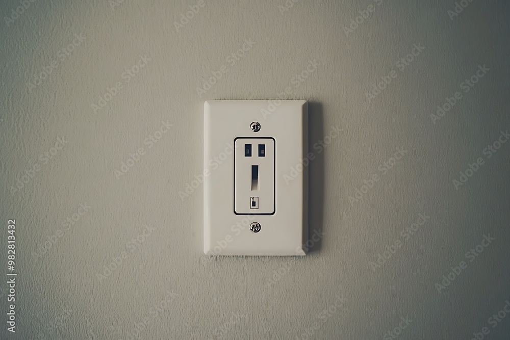 White Electrical Outlet on a Wall White Electrical Outlet on a Wall
