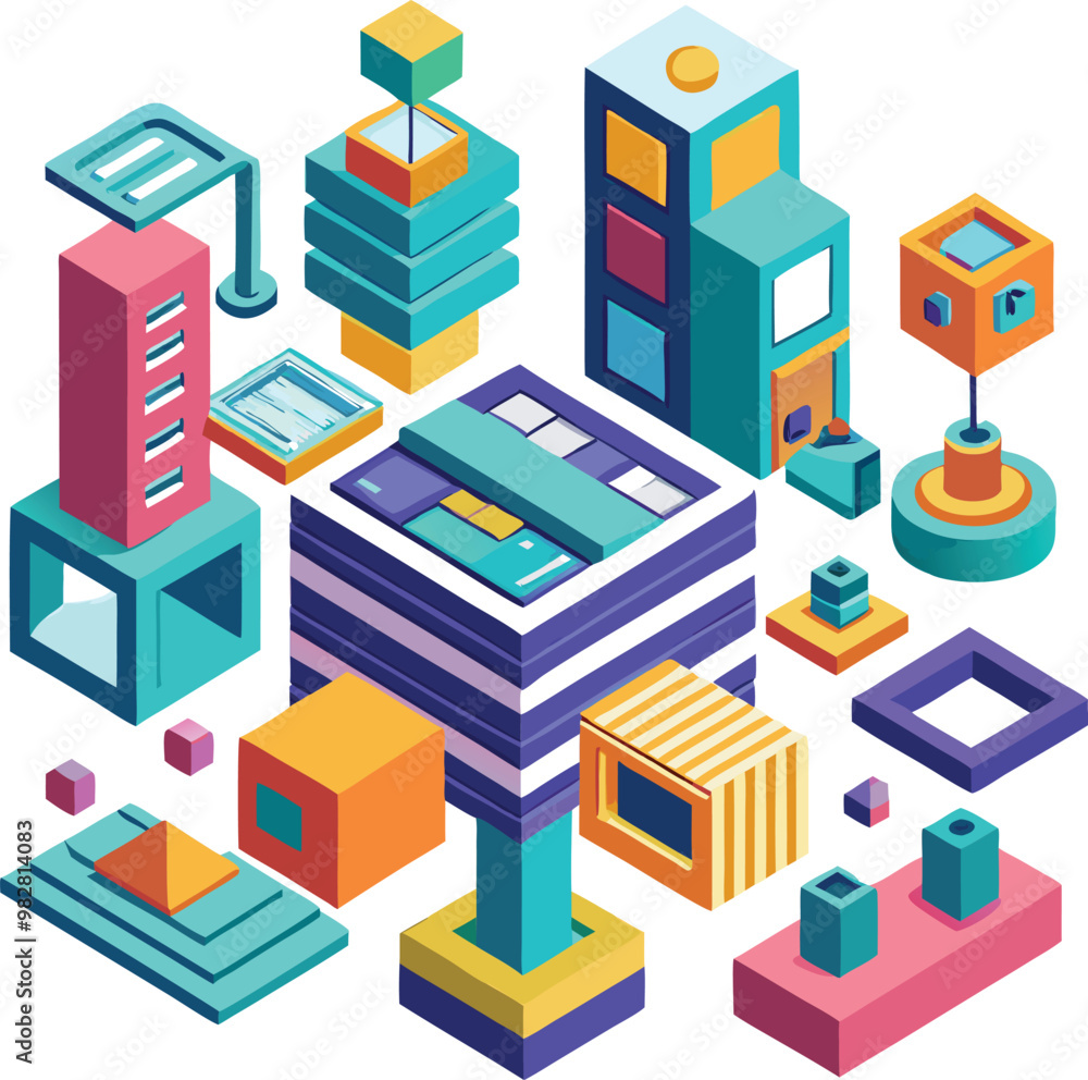3D Isometric Illustrations - Modern and Stylish Design Assets 3D Isometric Illustrations - Modern and Stylish Design Assets