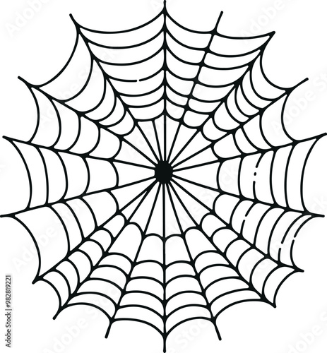 Monochrome Cosmonaut Spider Web Icon Vector Illustration Design Silhouette Style