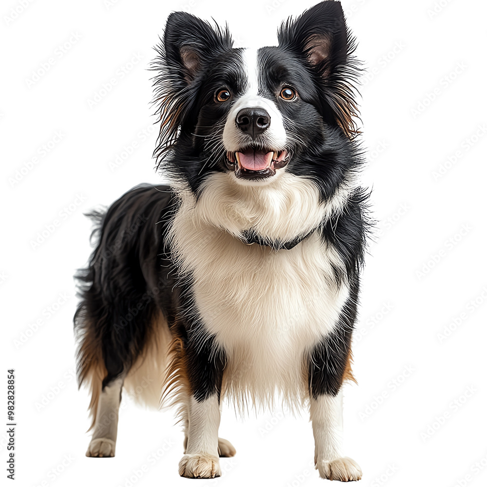 A playful border collie standing proudly, showcasing its vibrant coat and friendly demeanor, perfect for pet-related content. A playful border collie standing proudly, showcasing its vibrant coat and friendly demeanor, perfect for pet-related content.