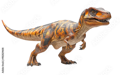 A realistic dinosaur model showcasing intricate details and vibrant colors, perfect for educational and artistic projects.