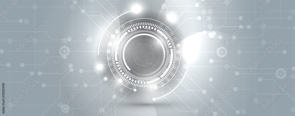 Obraz premium The intersection of technology and business strategy in driving sustainable progress. Vector Art.