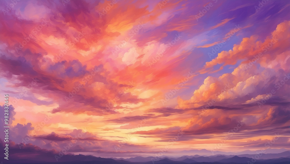 Painted Sunset Hues Painted Sunset Hues