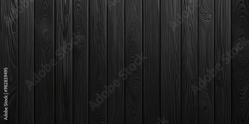 Sleek Black Wooden Wall Background Texture