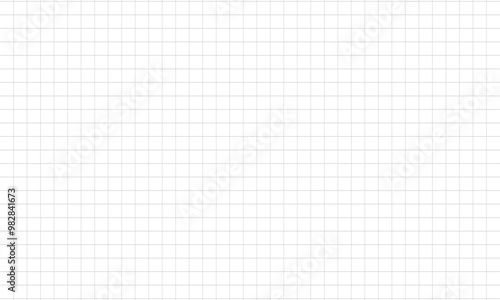 Square grid with lines. Notebook. Paper sheet, school math sheet. Vector illustration.