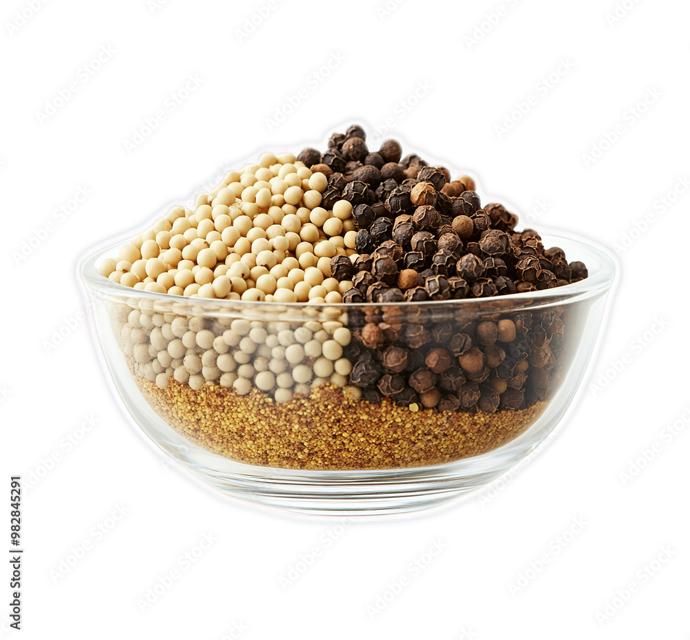 Freshly Ground Peppercorns, Black, White, and Cracked Freshly Ground Peppercorns, Black, White, and Cracked