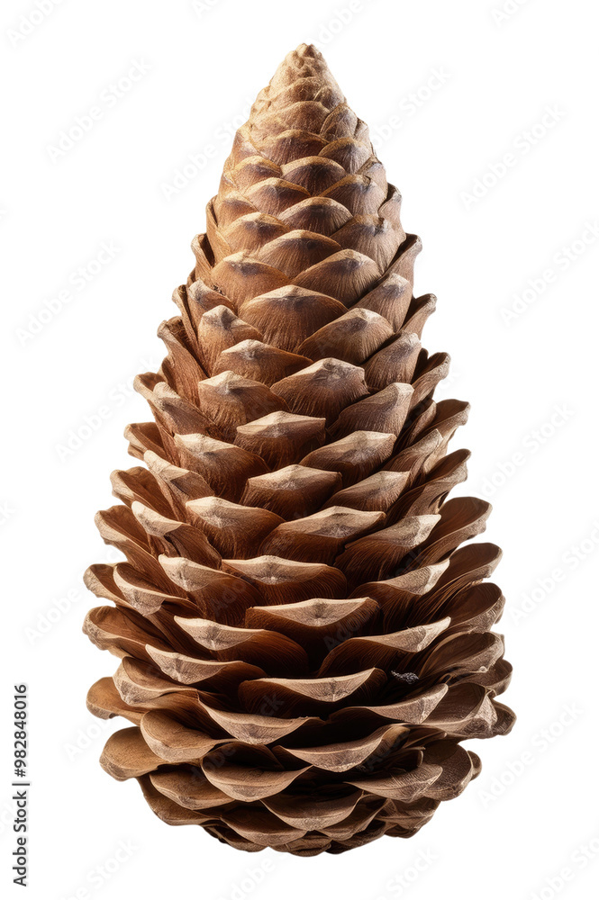 A detailed pine cone against a transparent background, showcasing its textured scales and natural color. A detailed pine cone against a transparent background, showcasing its textured scales and natural color.