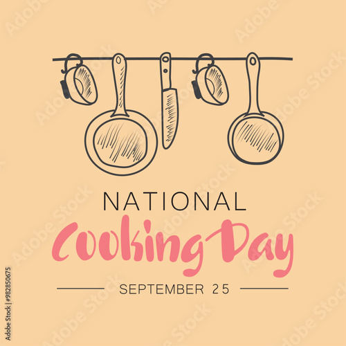 National Cooking Day, September 25 - calendar date.

